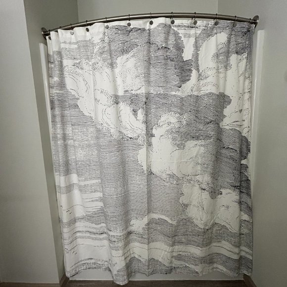 West Elm Etched Cloud Shower Curtain - Picture 2 of 3